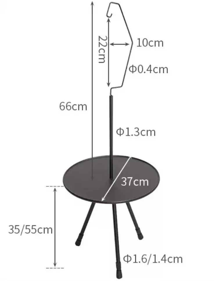 Portable Three-Legged Round Table