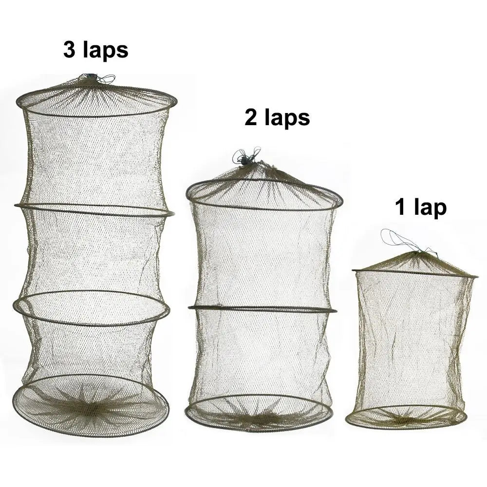 Folding Telescoping Quick-drying Nylon Mesh Fishing Basket