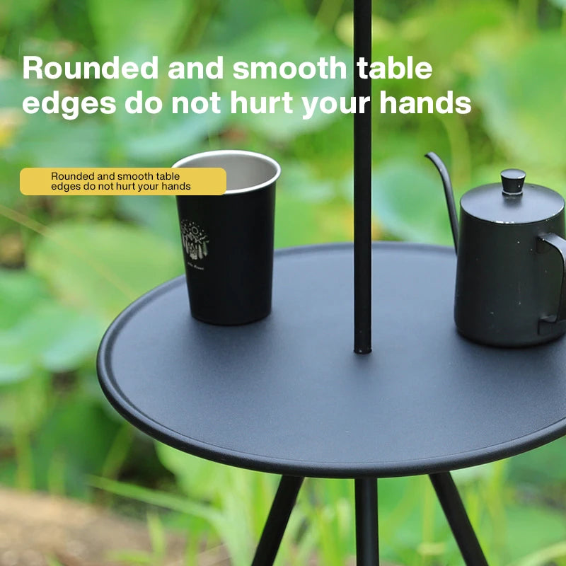 Portable Three-Legged Round Table